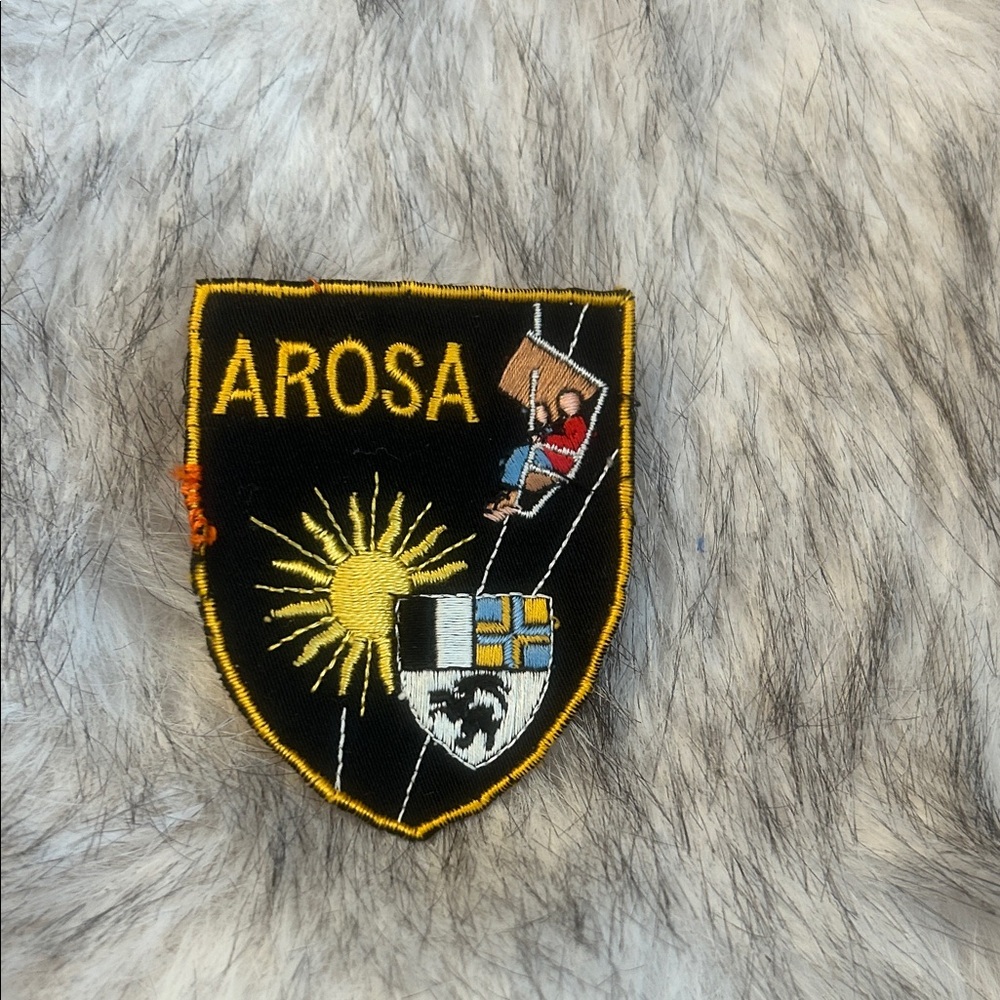 60s 70s Vintage Arosa Ski Patch Switzerland Embroidered